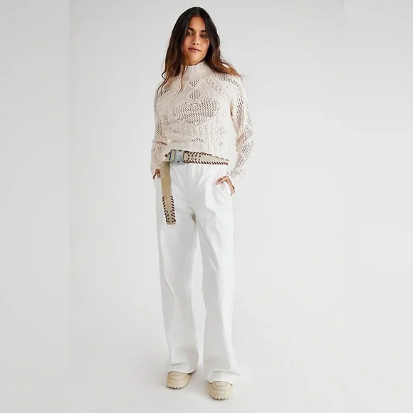 Free People Reina Cable Pullover - NEW - Picture 3 of 9